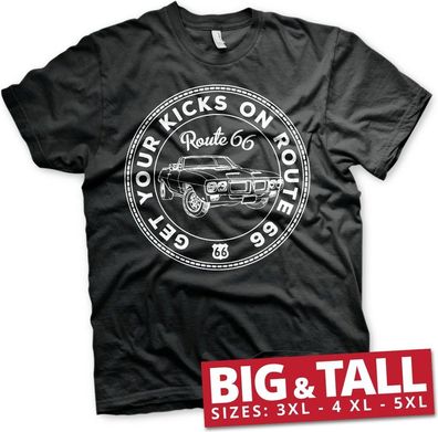 Get Your Kicks On Route 66 Big & Tall T-Shirt Black