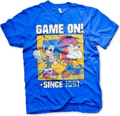 Sonic The Hedgehog Sonic Game On Since 1991 T-Shirt Blue