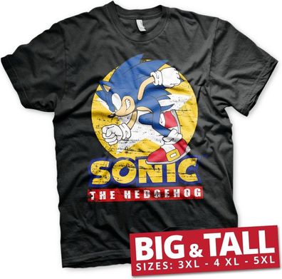 Fast Sonic The Hedgehog Big & Tall T-Shirt Black