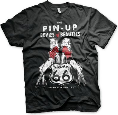 Route 66 Pin-Ups T-Shirt Black