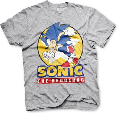 Fast Sonic The Hedgehog T-Shirt Heather-Grey