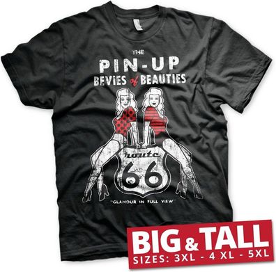 Route 66 Pin-Ups Big & Tall T-Shirt Black