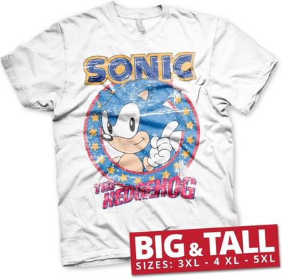 Sonic The Hedgehog Big & Tall T-Shirt White