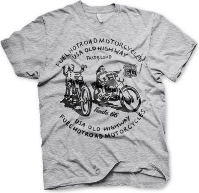 Route 66 Fuel T-Shirt Heather-Grey