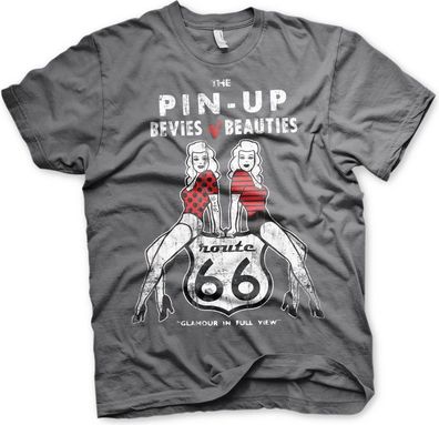 Route 66 Pin-Ups T-Shirt Dark-Grey