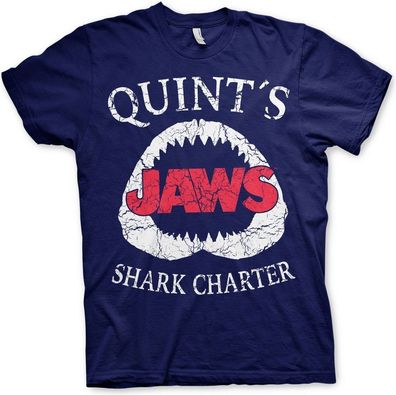 Jaws Quint's Shark Charter T-Shirt Navy