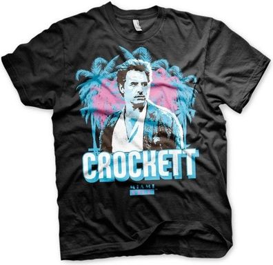 Miami Vice Crockett Palms T-Shirt Black