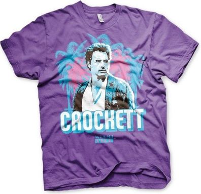 Miami Vice Crockett Palms T-Shirt Purple