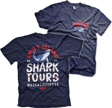 Jaws Amity Island Shark Tours T-Shirt Navy