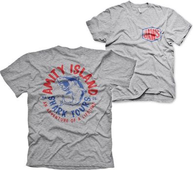 Jaws Adventure Of A Lifetime T-Shirt Heather-Grey