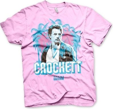 Miami Vice Crockett Palms T-Shirt Pink