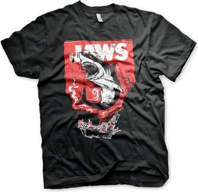 Jaws Shark Smoke T-Shirt Black