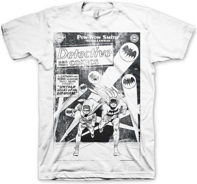 Batman Detective Comics Distressed T-Shirt White