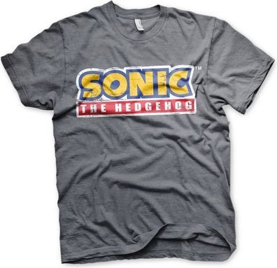 Sonic The Hedgehog Cracked Logo T-Shirt Dark-Heather