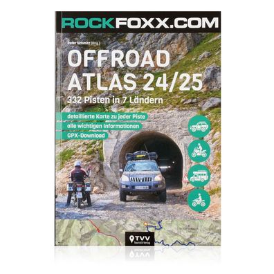 Offroad Atlas 2024 Rockfoxx Reiseführer Offroad - 260 Pisten in 9 Ländern