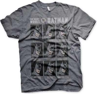 The Many Moods Of Batman T-Shirt Dark-Heather