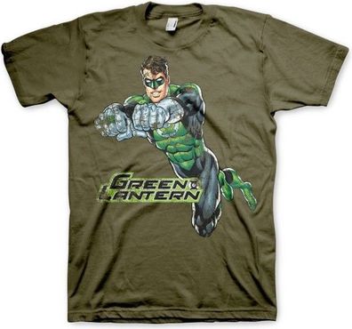 Green Lantern Distressed T-Shirt Olive