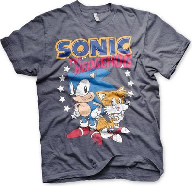 Sonic The Hedgehog Sonic & Tails T-Shirt Navy-Heather