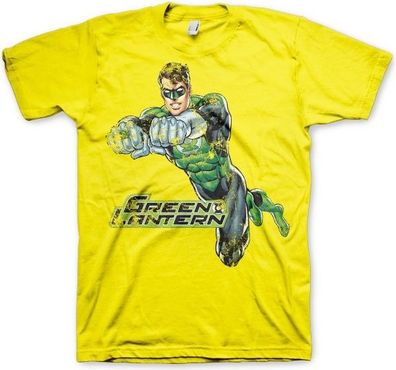 Green Lantern Distressed T-Shirt Yellow