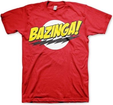 The Big Bang Theory Bazinga Super Logo T-Shirt Red