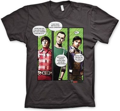The Big Bang Theory TBBT Superhero Quips T-Shirt Dark-Grey