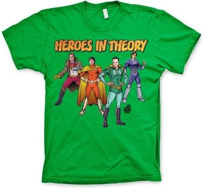 The Big Bang Theory TBBT Heroes In Theory T-Shirt Green