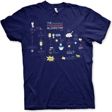 The Big Bang Theory The Friendship Minions Algorithm T-Shirt Navy