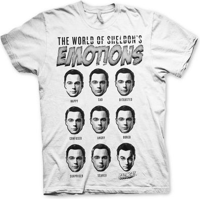 The Big Bang Theory Sheldons Emotions T-Shirt White