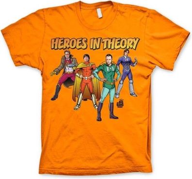 The Big Bang Theory TBBT Heroes In Theory T-Shirt Orange