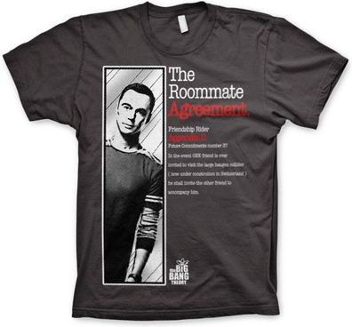 The Big Bang Theory The Roommate Agreement T-Shirt Dark-Grey
