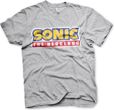 Sonic The Hedgehog Cracked Logo T-Shirt Heather-Grey
