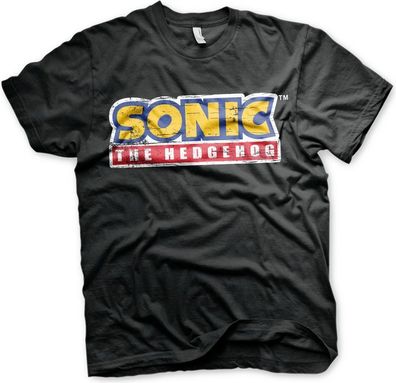Sonic The Hedgehog Cracked Logo T-Shirt Black