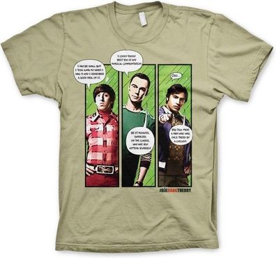 The Big Bang Theory TBBT Superhero Quips T-Shirt Khaki