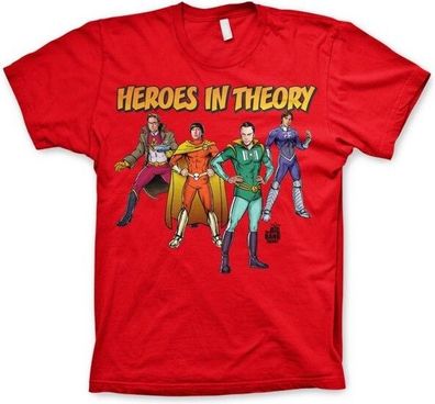 The Big Bang Theory TBBT Heroes In Theory T-Shirt Red