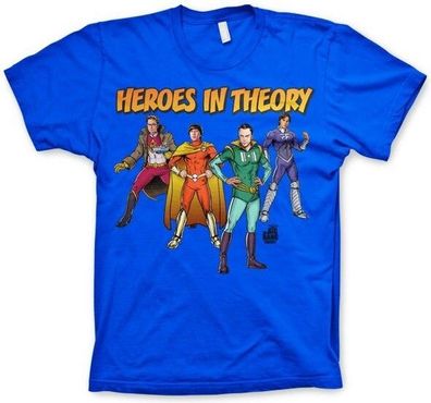 The Big Bang Theory TBBT Heroes In Theory T-Shirt Blue