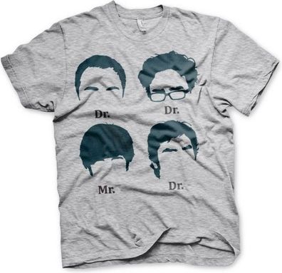 The Big Bang Theory Prefix Heads T-Shirt Heather-Grey