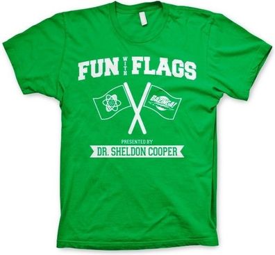 The Big Bang Theory Fun With Flags T-Shirt Green