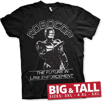 Robocop The Future In Law Emforcement Big & Tall T-Shirt Black