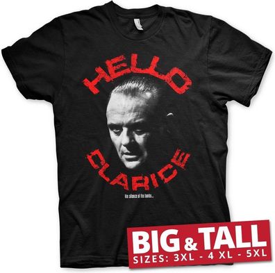The Silence Of The Lambs Hello Clarice Big & Tall T-Shirt Black