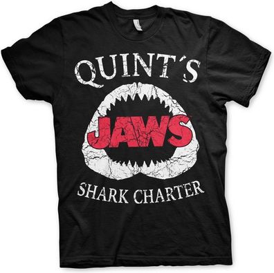 Jaws Quint's Shark Charter T-Shirt Black