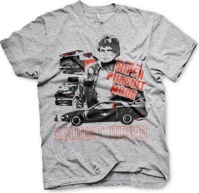 Knight Rider Super Pursuit Mode T-Shirt Heather-Grey