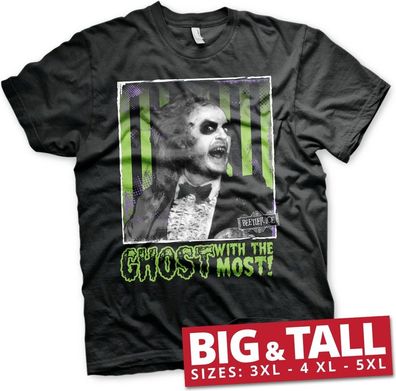 Beetlejuice Ghost With The Most Big & Tall T-Shirt Black