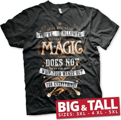 Harry Potter Magic Big & Tall T-Shirt Black