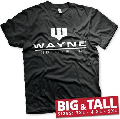 Batman Wayne Industries Logo Big & Tall T-Shirt Black