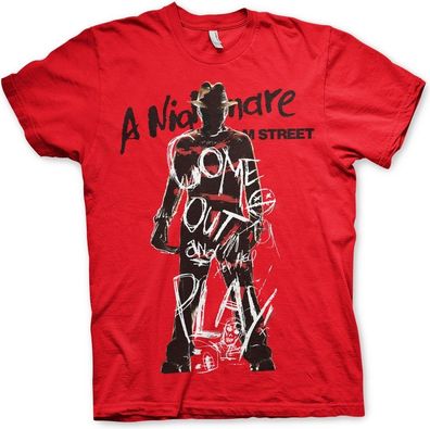 A Nightmare On Elm Street Come Out And Play T-Shirt Red