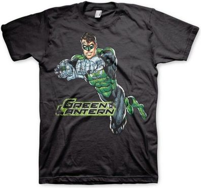 Green Lantern Distressed T-Shirt Black