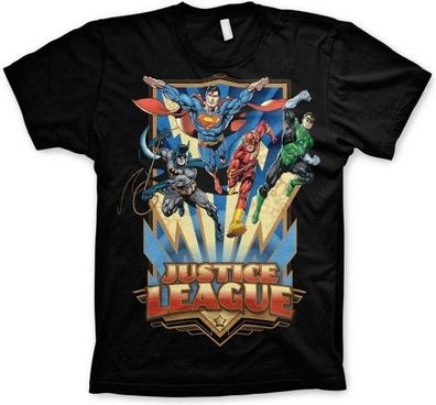 Justice League Team Up! T-Shirt Black