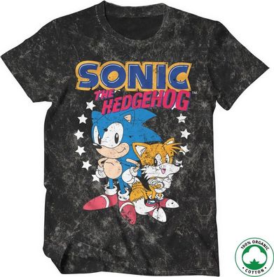 Sonic The Hedgehog Sonic & Tails Organic Tee T-Shirt Vintage-Wash