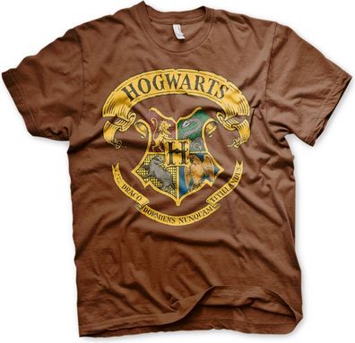 Harry Potter Hogwarts Crest T-Shirt Brown
