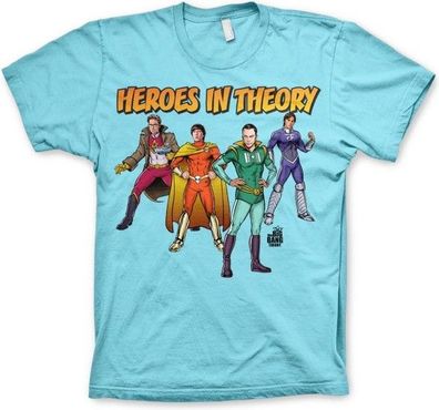 The Big Bang Theory TBBT Heroes In Theory T-Shirt Skyblue
